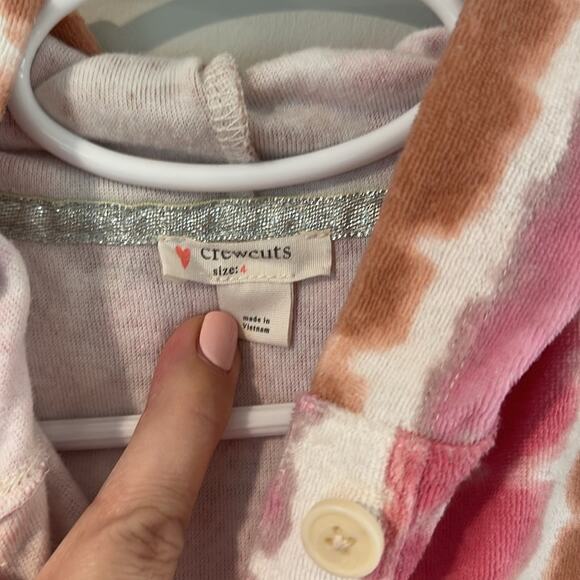 Crewcuts Pink and Brown Striped Kids Swim Coverup - Picture 4 of 9